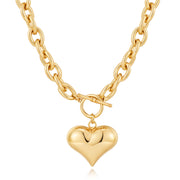 Heart Charm Pendant Necklace | Gold