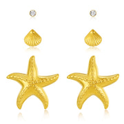 Waterproof Starfish Earrings Set