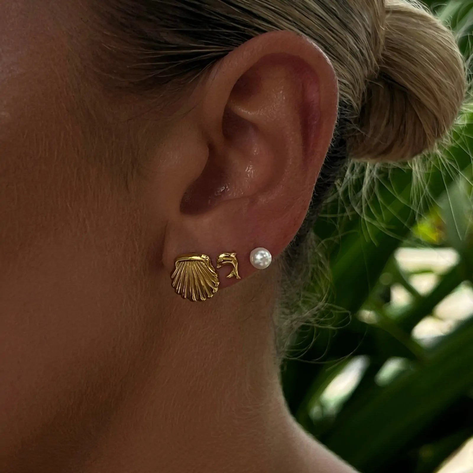 Waterproof Seashell Earrings Set