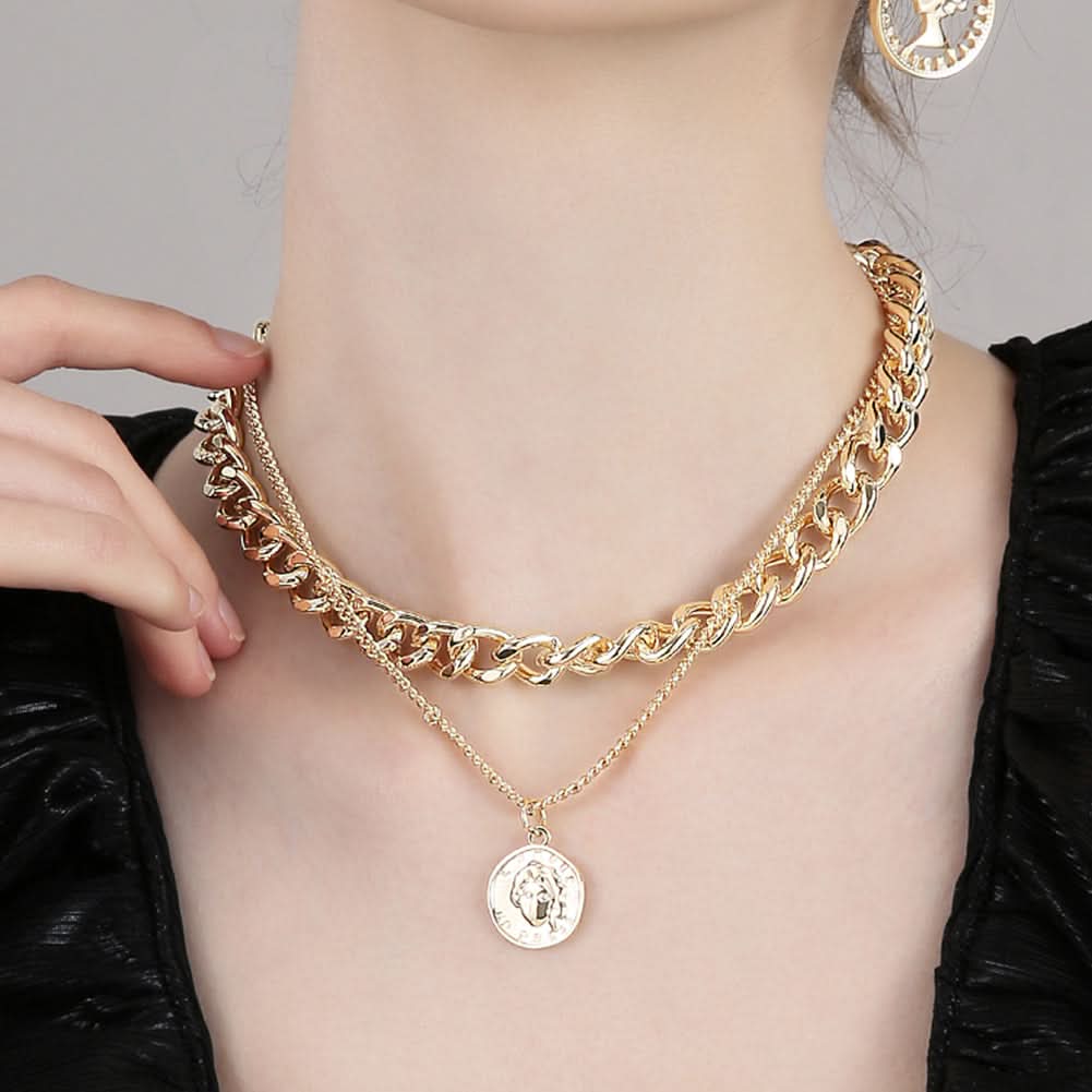 Coin Layered Necklace