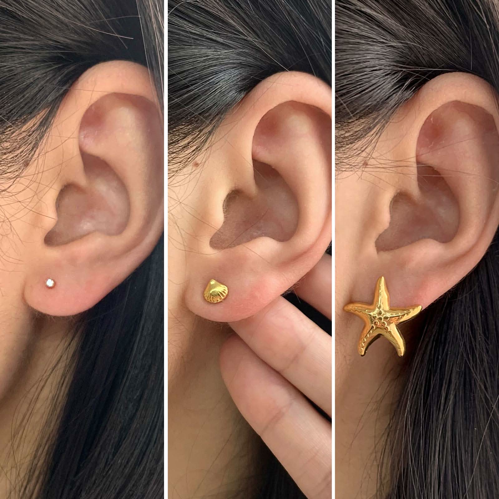 Waterproof Starfish Earrings Set