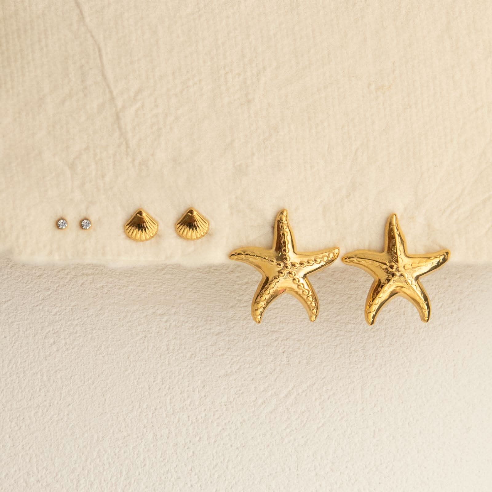 Waterproof Starfish Earrings Set