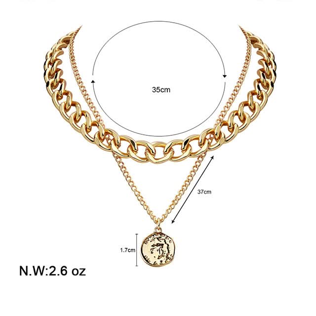 Coin Layered Necklace