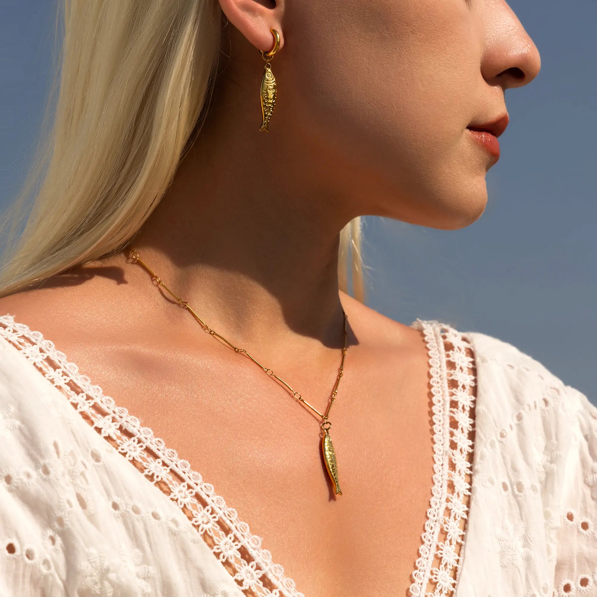 Fish Necklace | Gold
