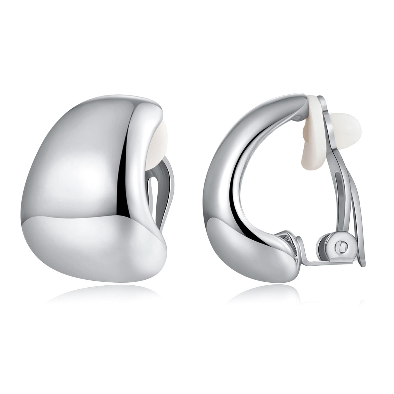 Chunky Hoop Clip on Earrings | Gold