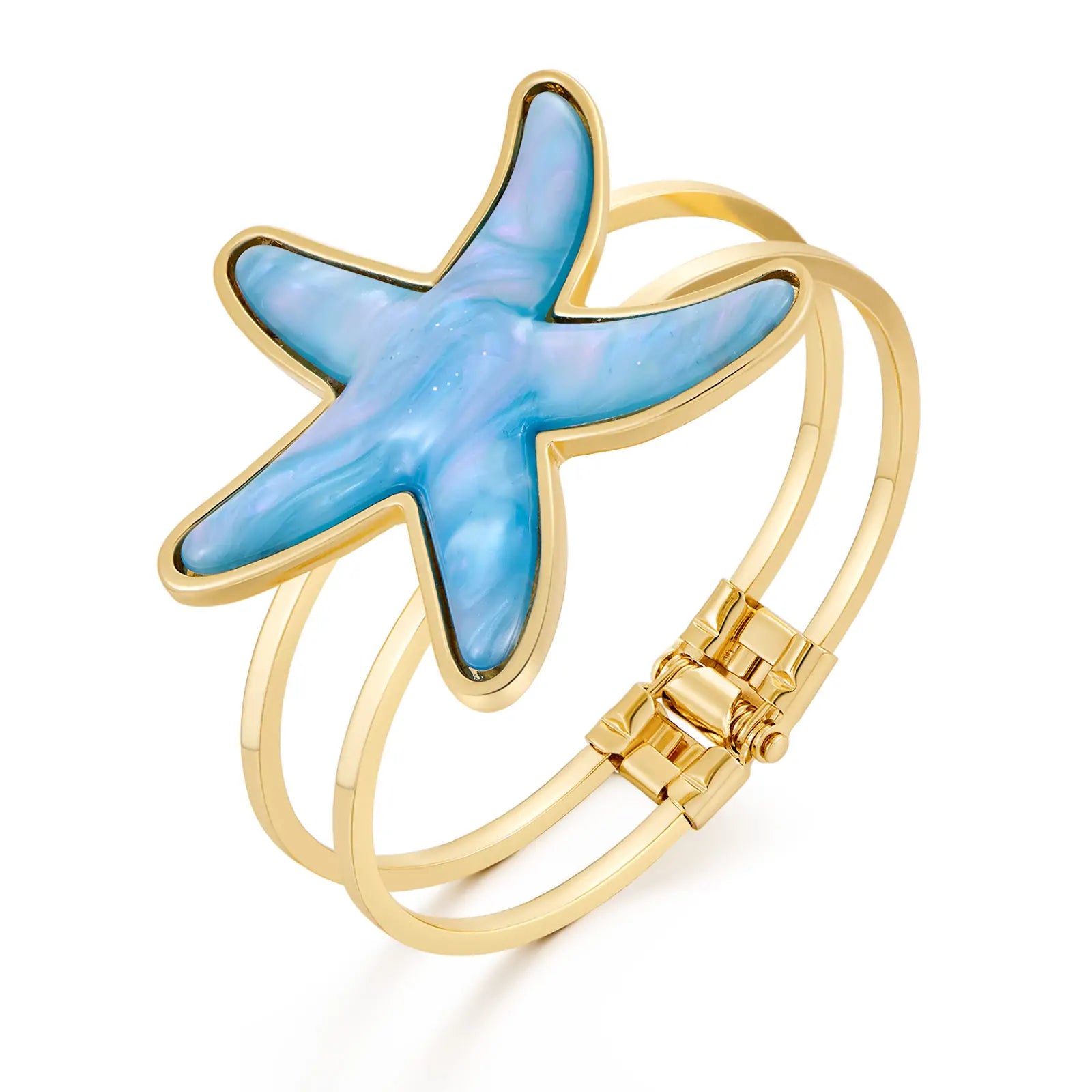 starfish bracelet – ocean-inspired summer jewelry on white background