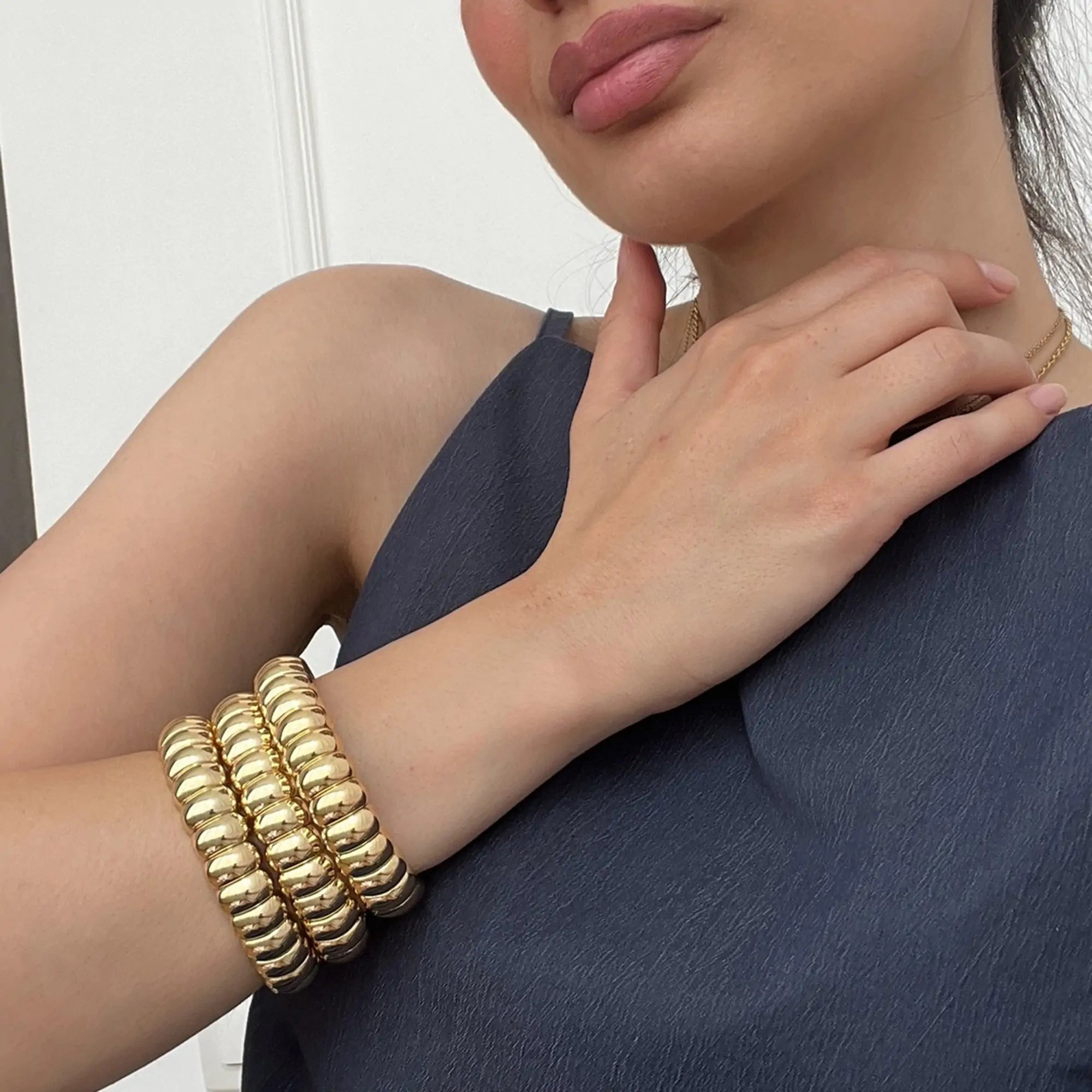 Stretchable Elastic Chunky Bracelet
